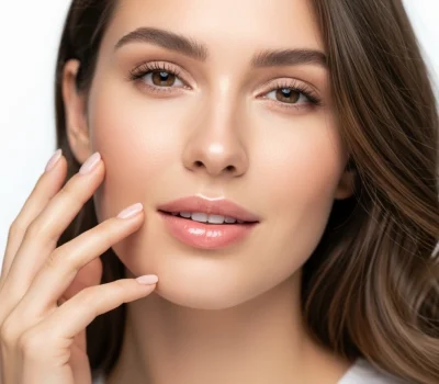 Close up of smooth natural facial skin representing injectables and dermal filler treatments at Estevez Aesthetics in Las Vegas NV